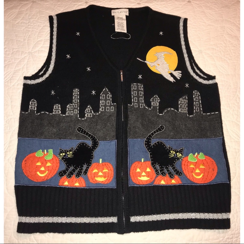 Vintage Halloween Sweater Vest